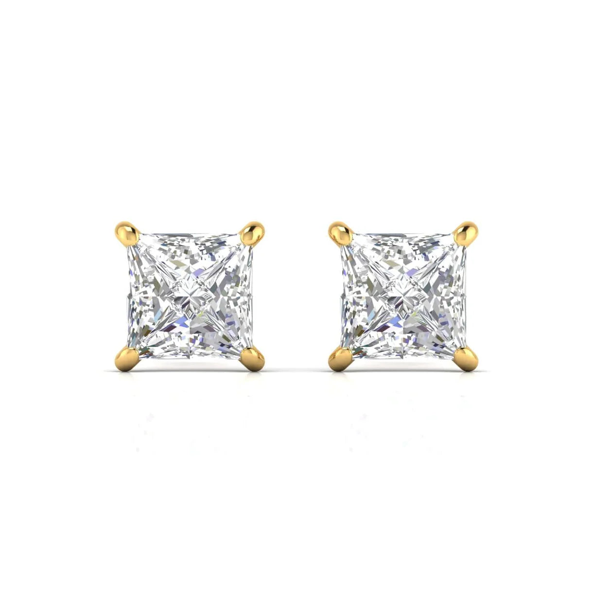 Princess Cut Diamonds Studs