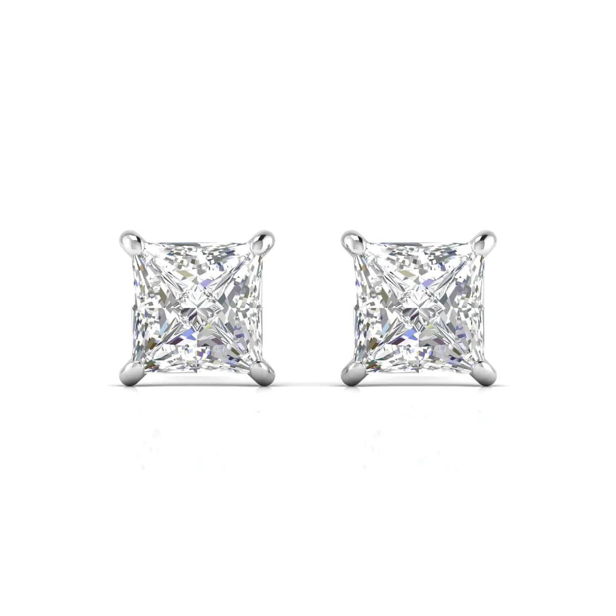 Princess Cut Diamonds Studs