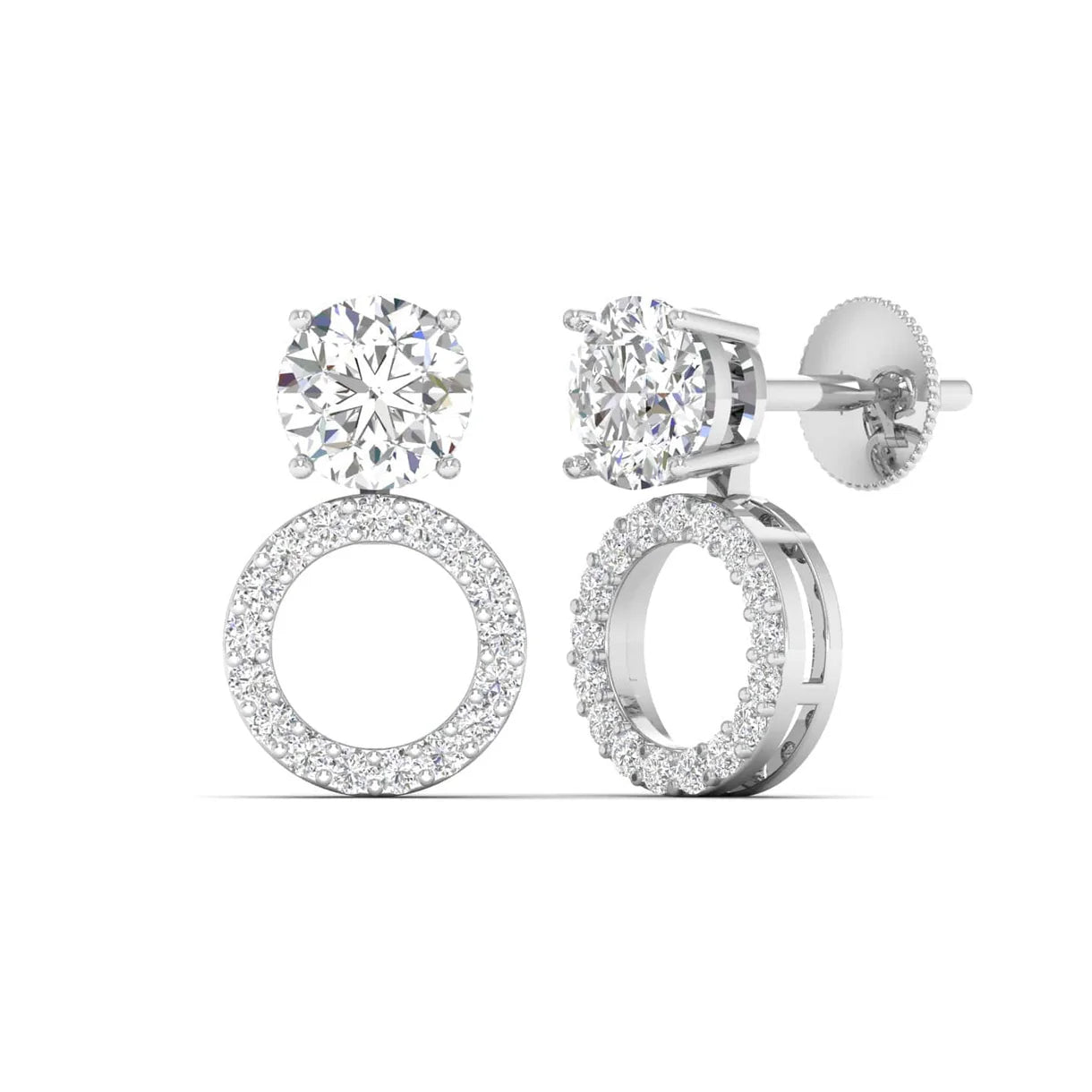 Orbit Diamond Three-way Studs Earrings
