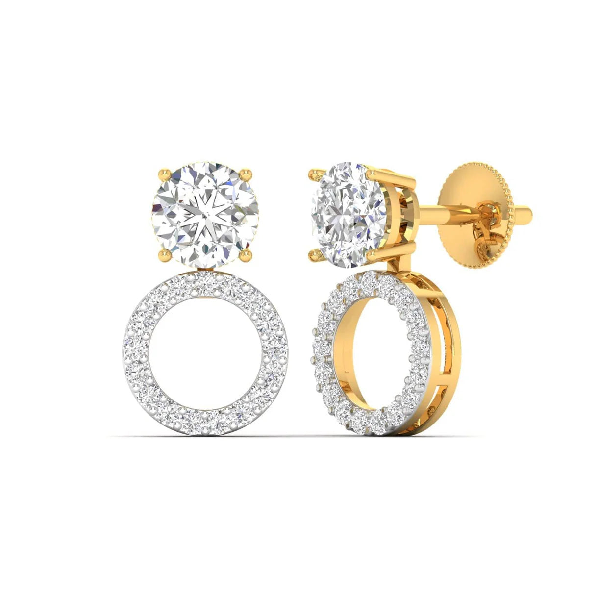 Orbit Diamond Three-way Studs Earrings