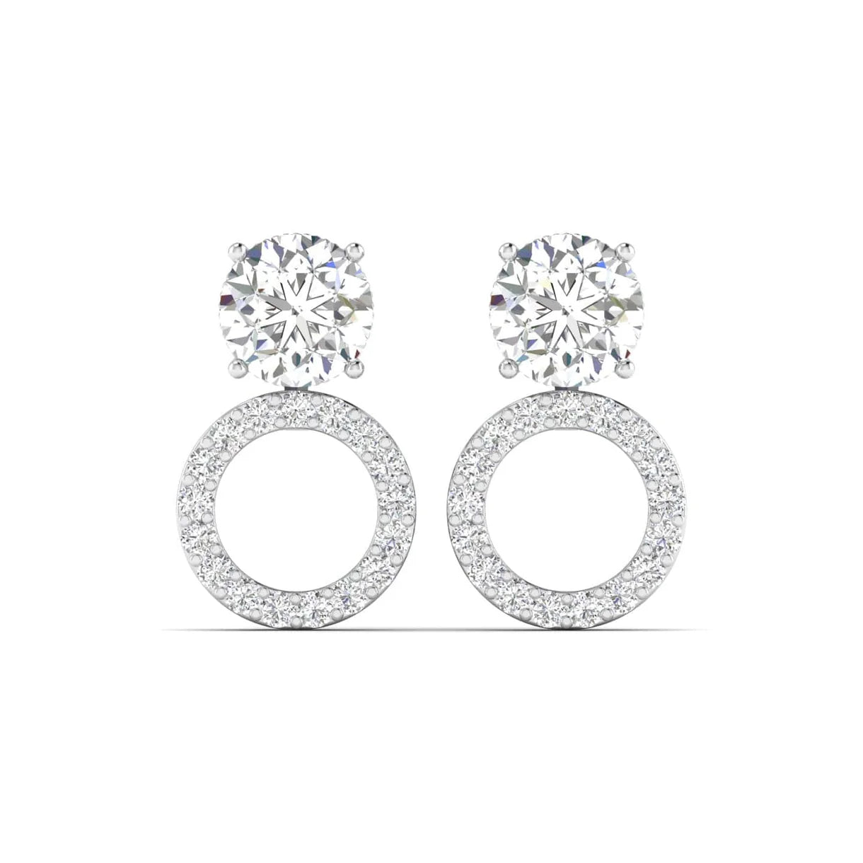 Orbit Diamond Three-way Studs Earrings