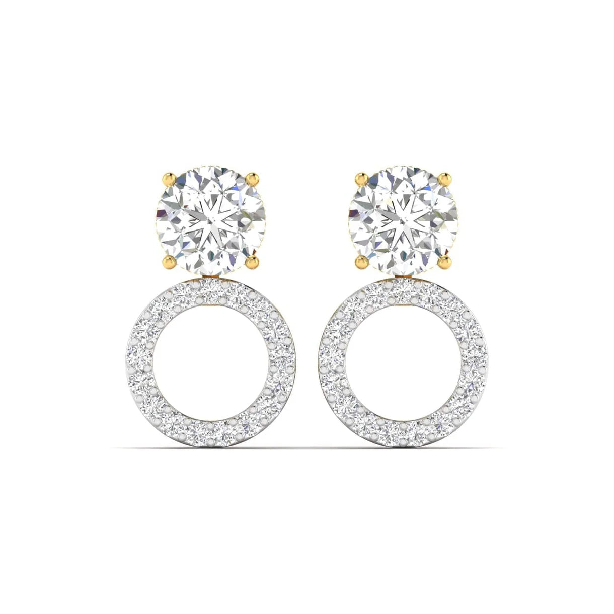 Orbit Diamond Three-way Studs Earrings