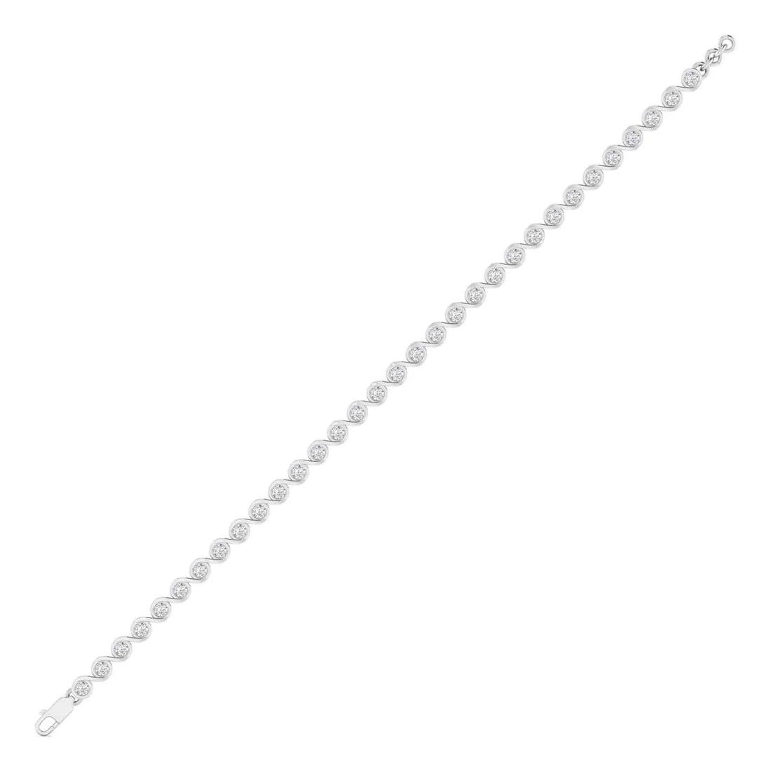 Bezel Setting Diamond Tennis Bracelet