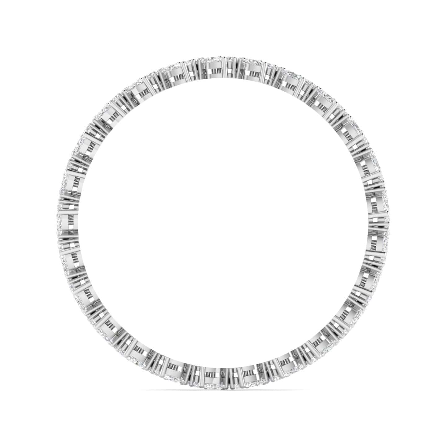 Pair of Gold Bangles with Illusion Set Pear Diamonds