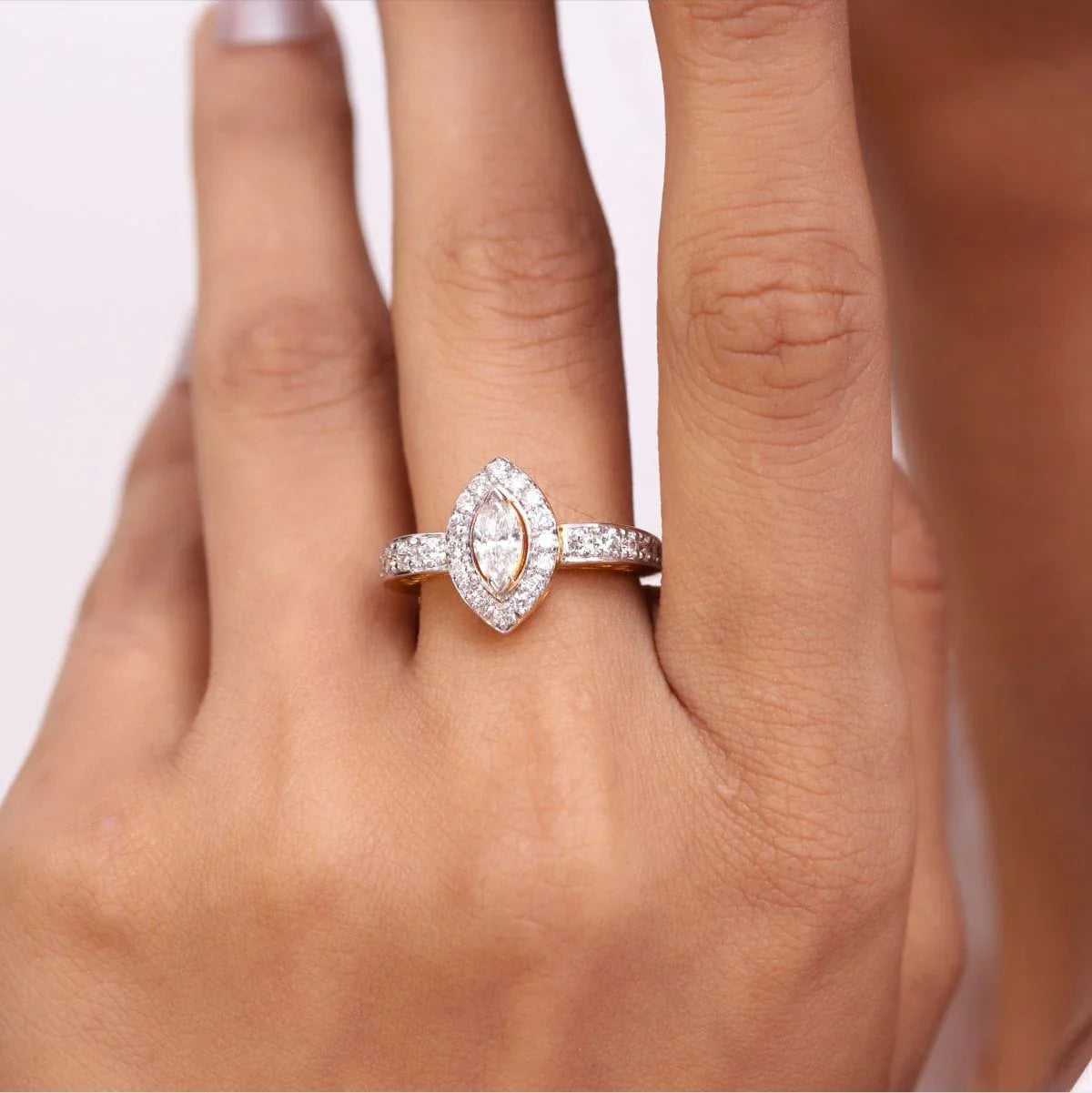Delicate Marquise Diamond Engagement Ring