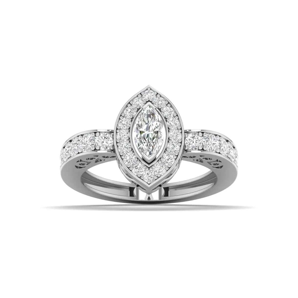 Delicate Marquise Diamond Engagement Ring