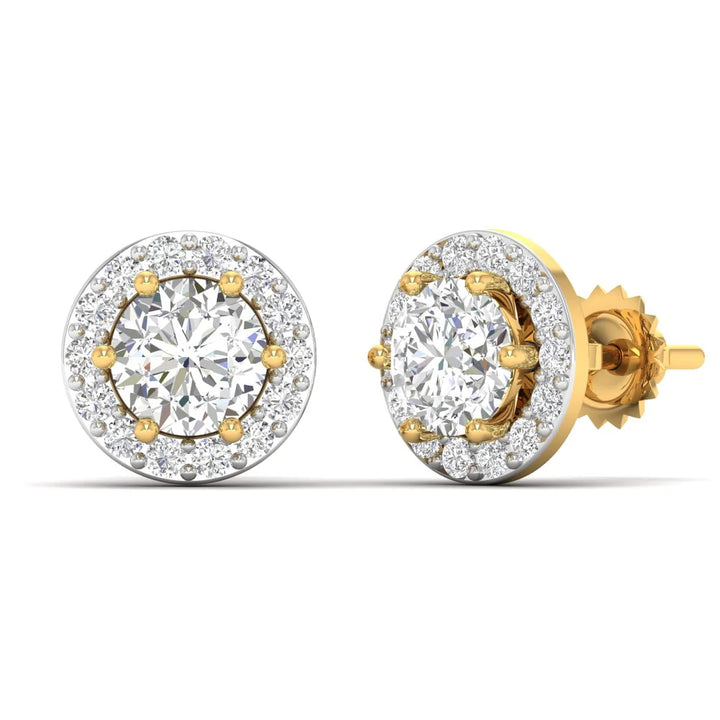Diamond Studs With Halo Earring
