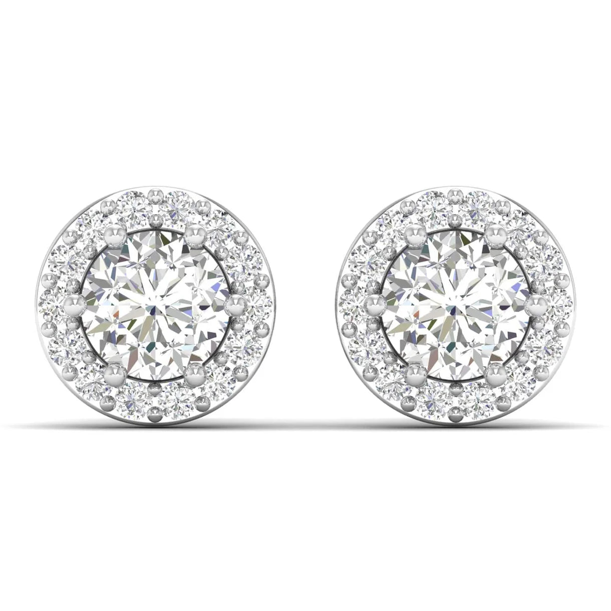 Diamond Studs With Halo Earring