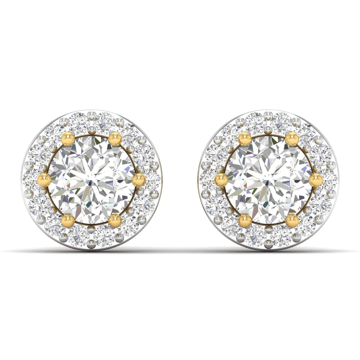 Diamond Studs With Halo Earring