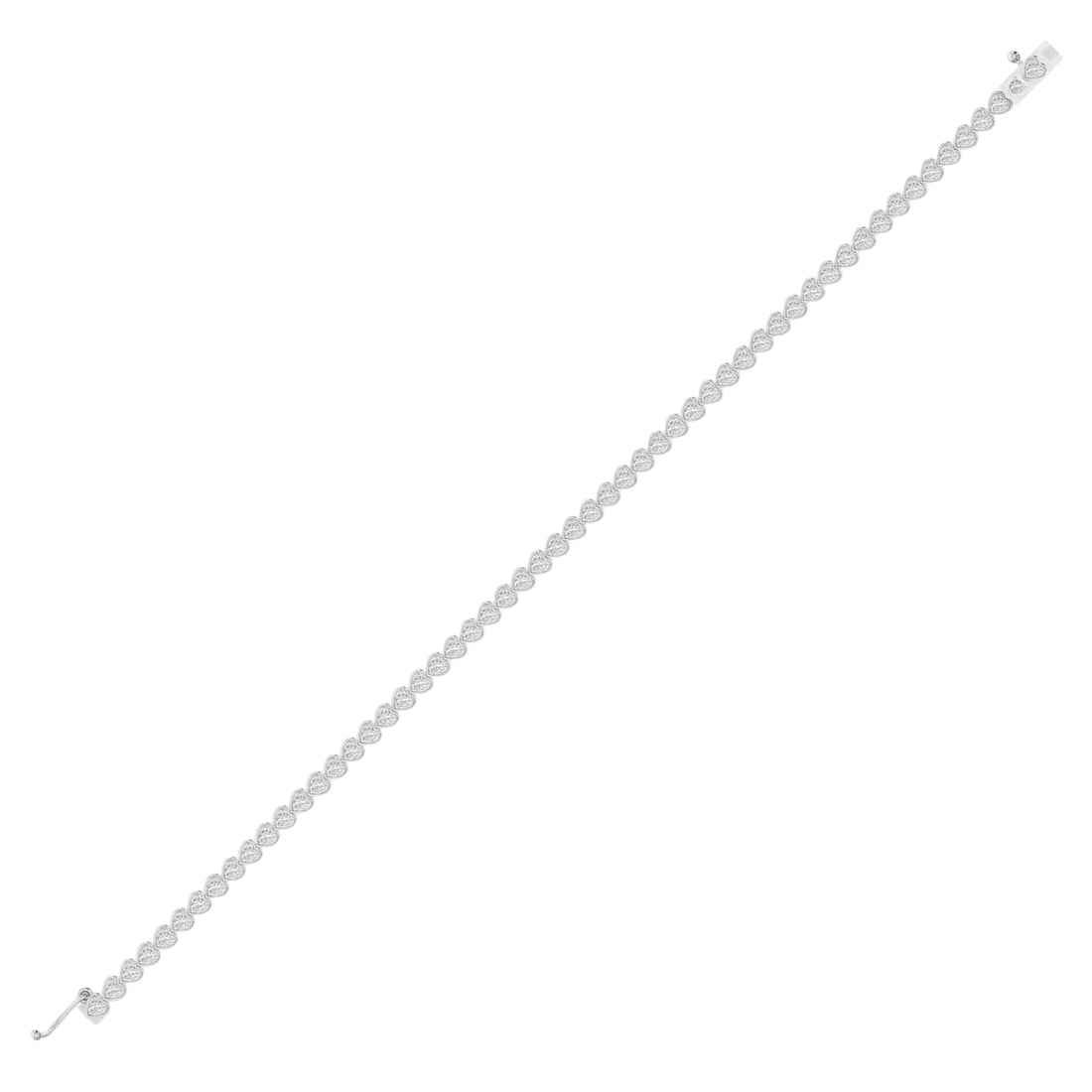 Diamond Heart Tennis Bracelet