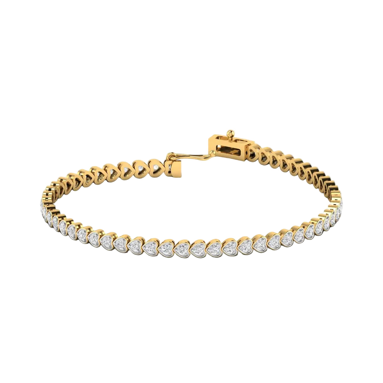 Diamond Heart Tennis Bracelet