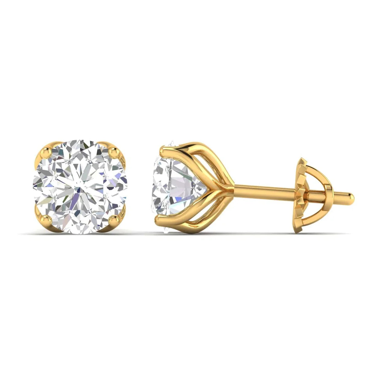 Round Diamond Earring