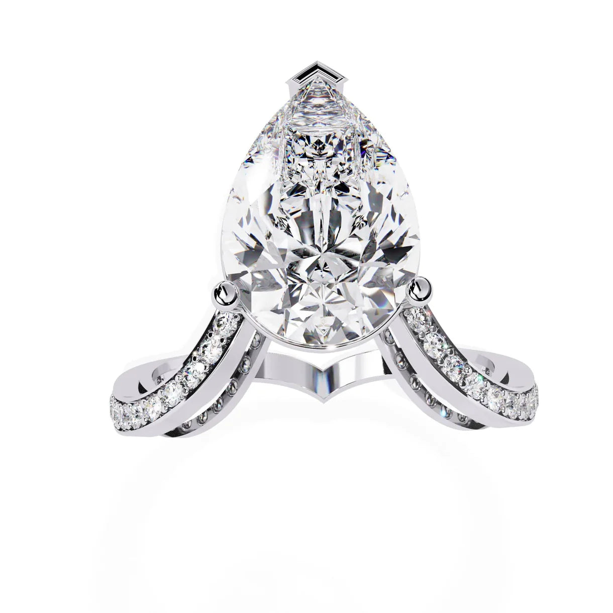 Lab-Grown Pear Diamond Ring