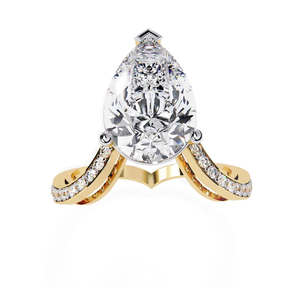 Lab-Grown Pear Diamond Ring