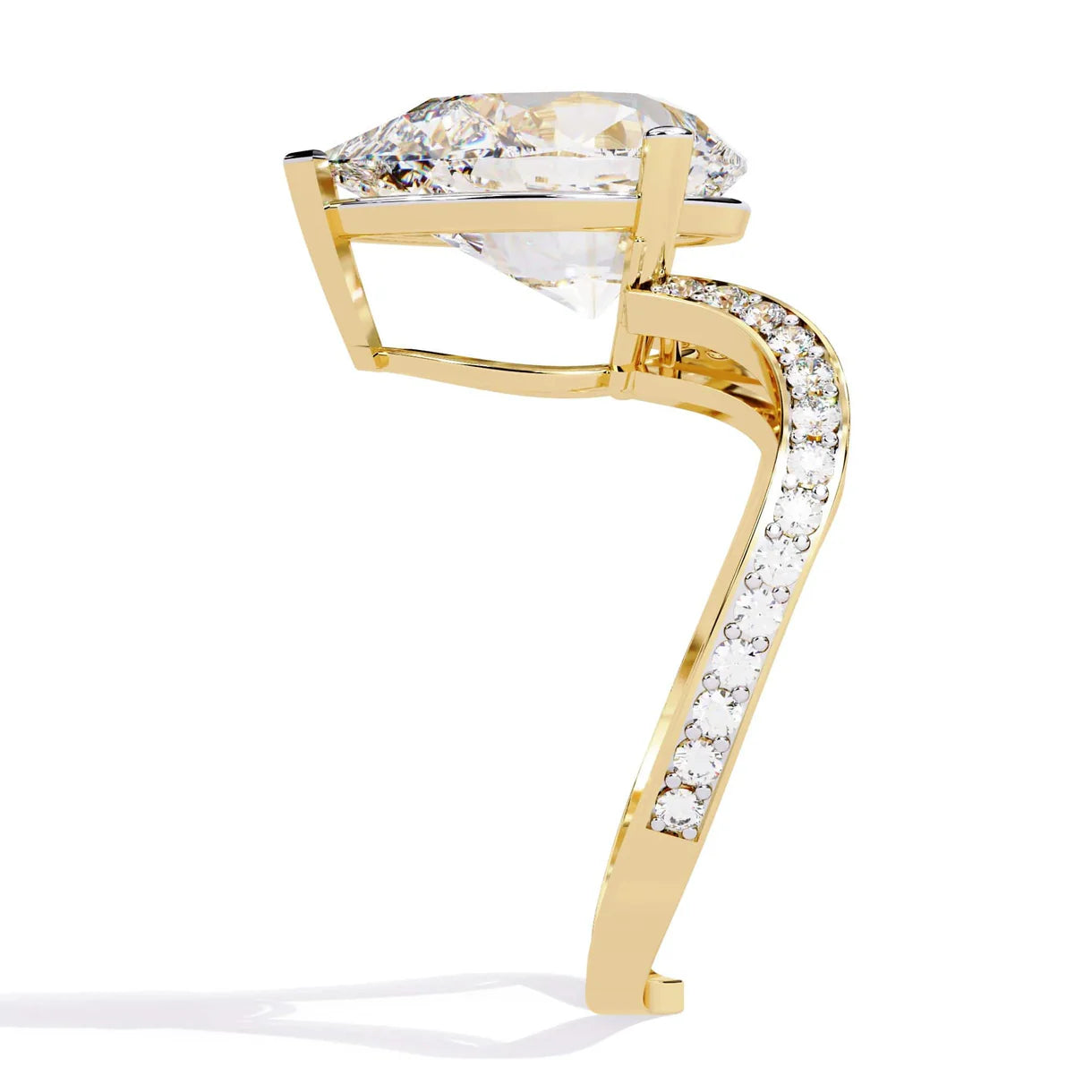 Lab-Grown Pear Diamond Ring