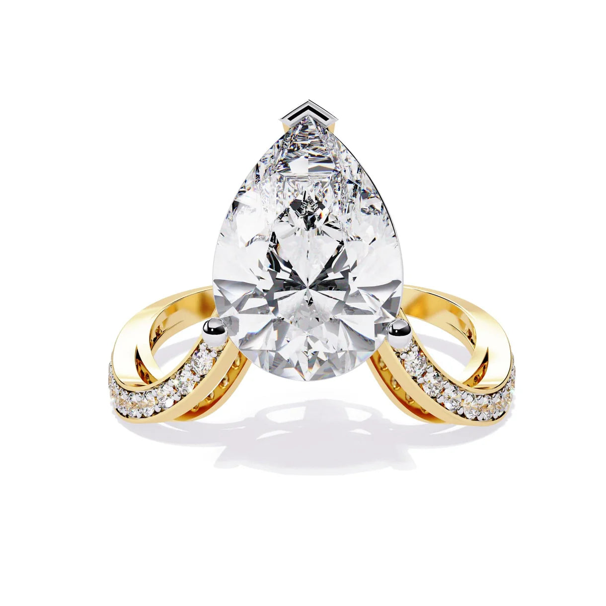 Lab-Grown Pear Diamond Ring