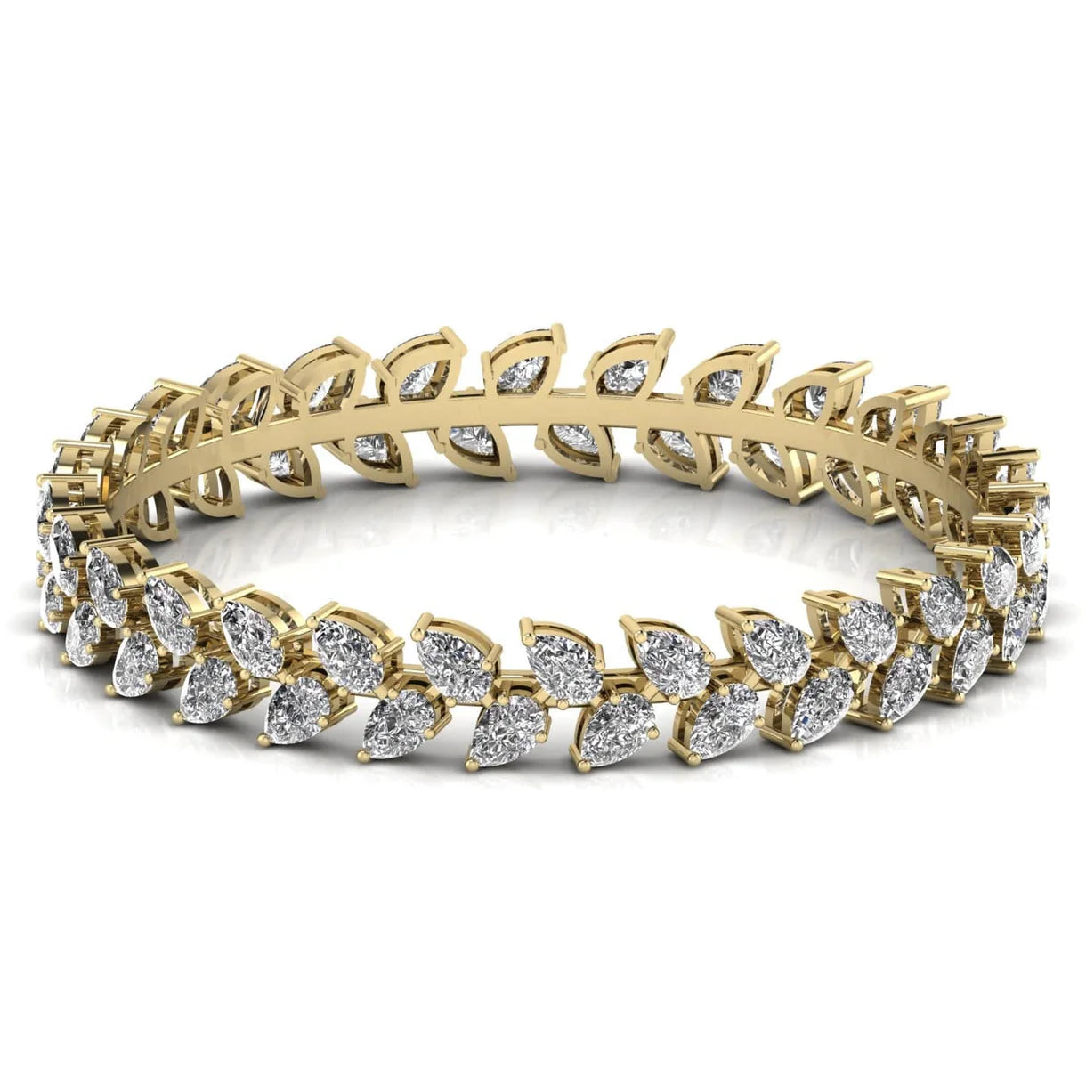 Leaf Diamond Tennis Bracelets