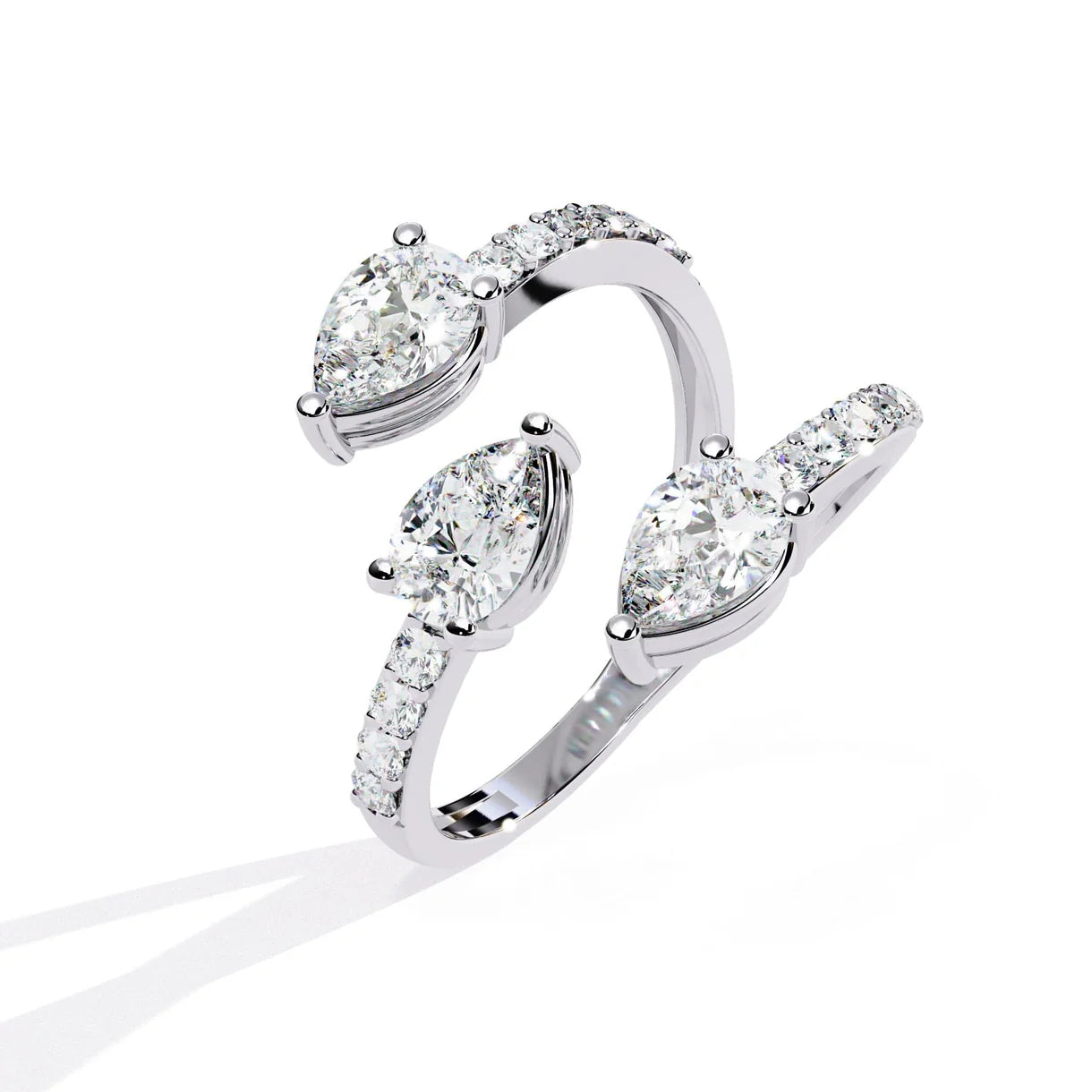 Twin of Love Diamond Engagement Ring
