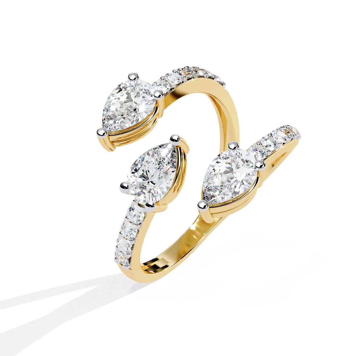 Twin of Love Diamond Engagement Ring