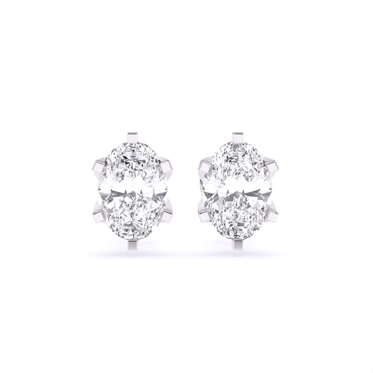 Celeste Oval Diamond Studs