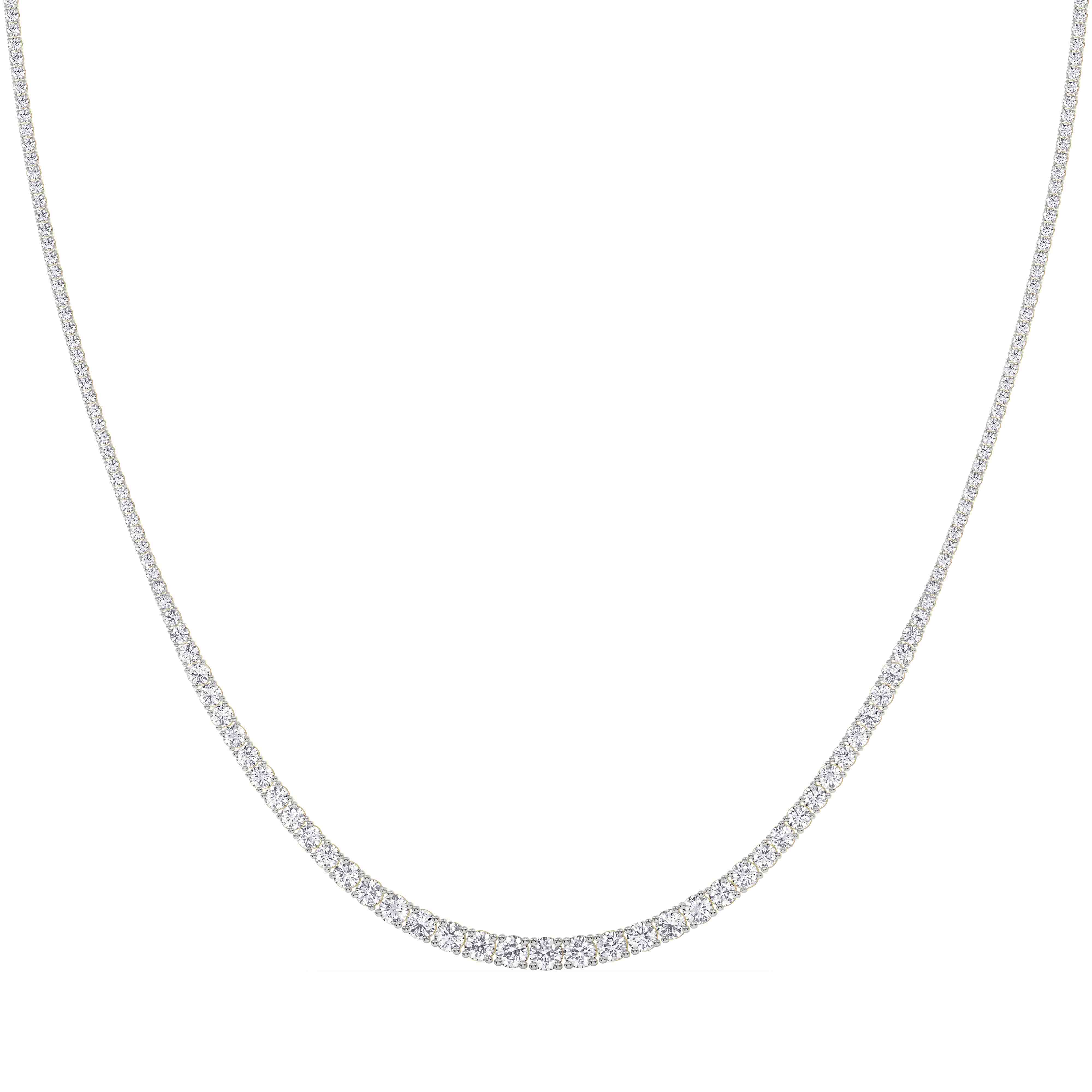 Graduated Lab Diamond Tennis Necklace