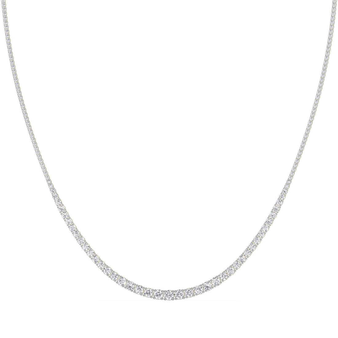 Graduated Lab Diamond Tennis Necklace
