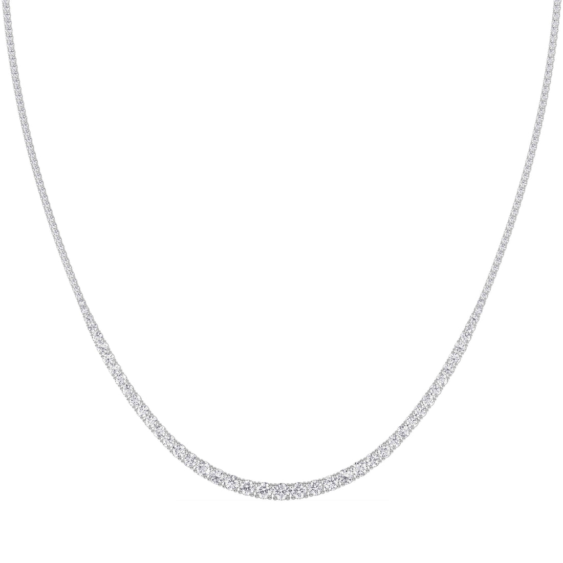 Graduated Lab Diamond Tennis Necklace
