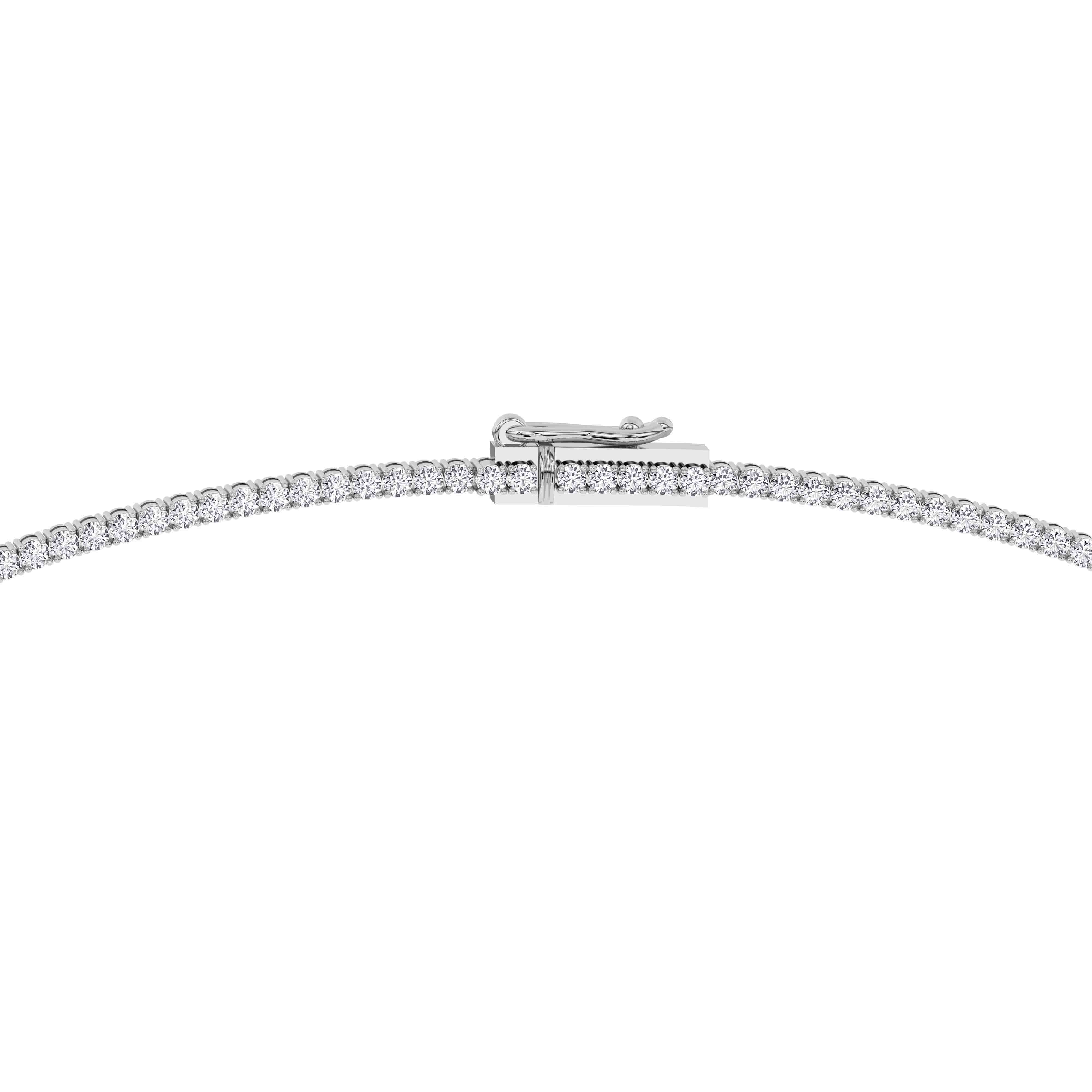 Graduated Lab Diamond Tennis Necklace