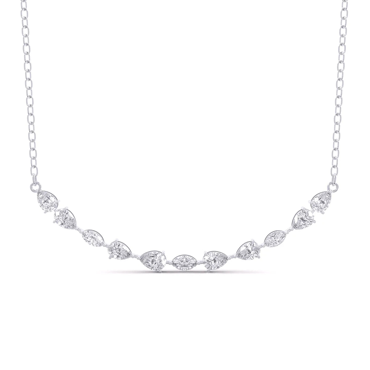 Pear & Marquise Diamonds Pendant