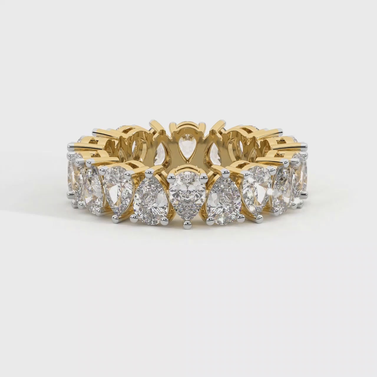 Fable Pear Lab Diamond Eternity Ring (3 Ct. Tw.)