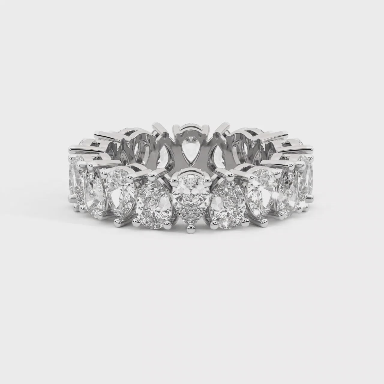 Fable Pear Lab Diamond Eternity Ring (3 Ct. Tw.)