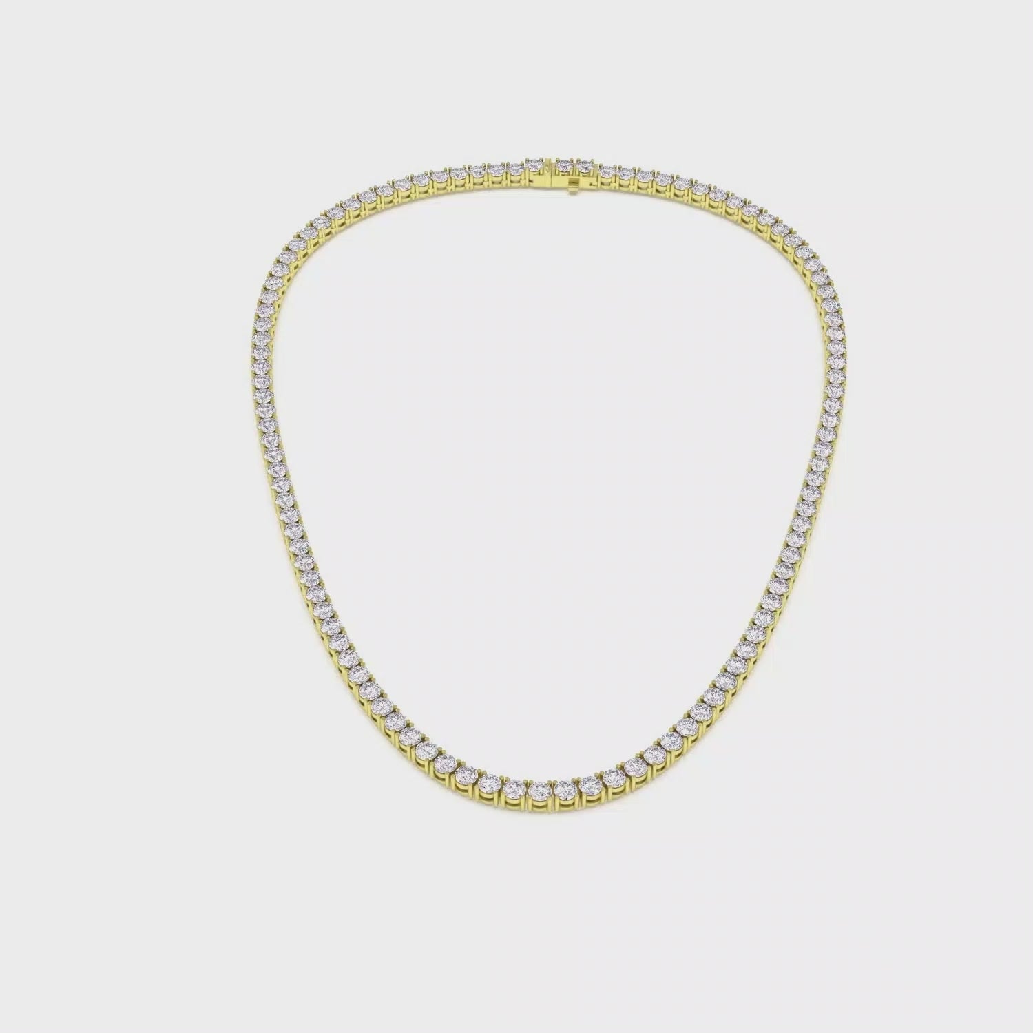 Elegant Round-Cut Diamond Tennis Necklace