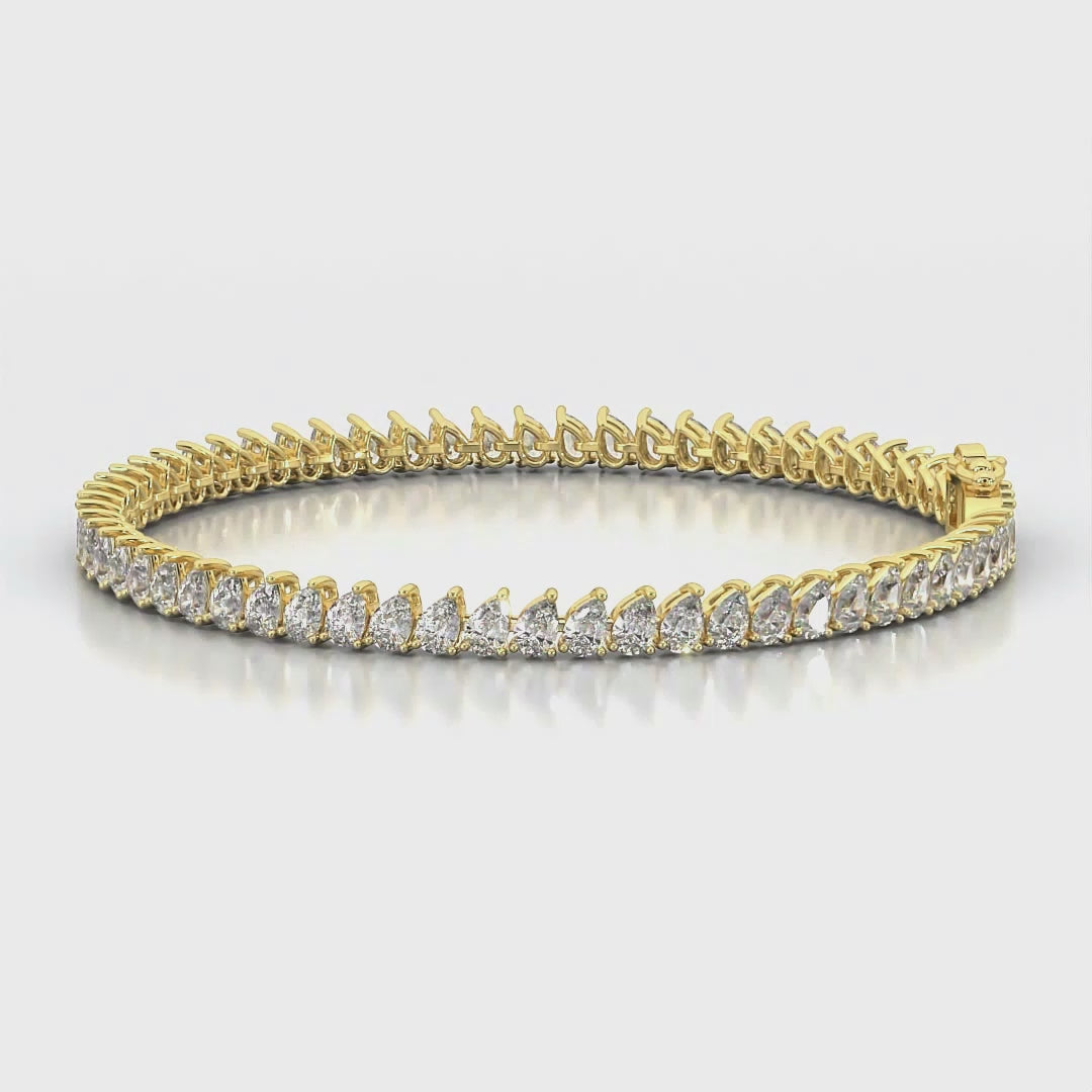 Lilac Pear Lab Diamond Tennis Bracelet (3 Ct. Tw.)