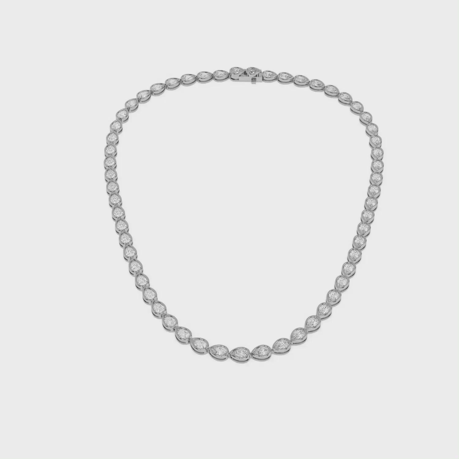 Teardrop Diamond Tennis Necklace