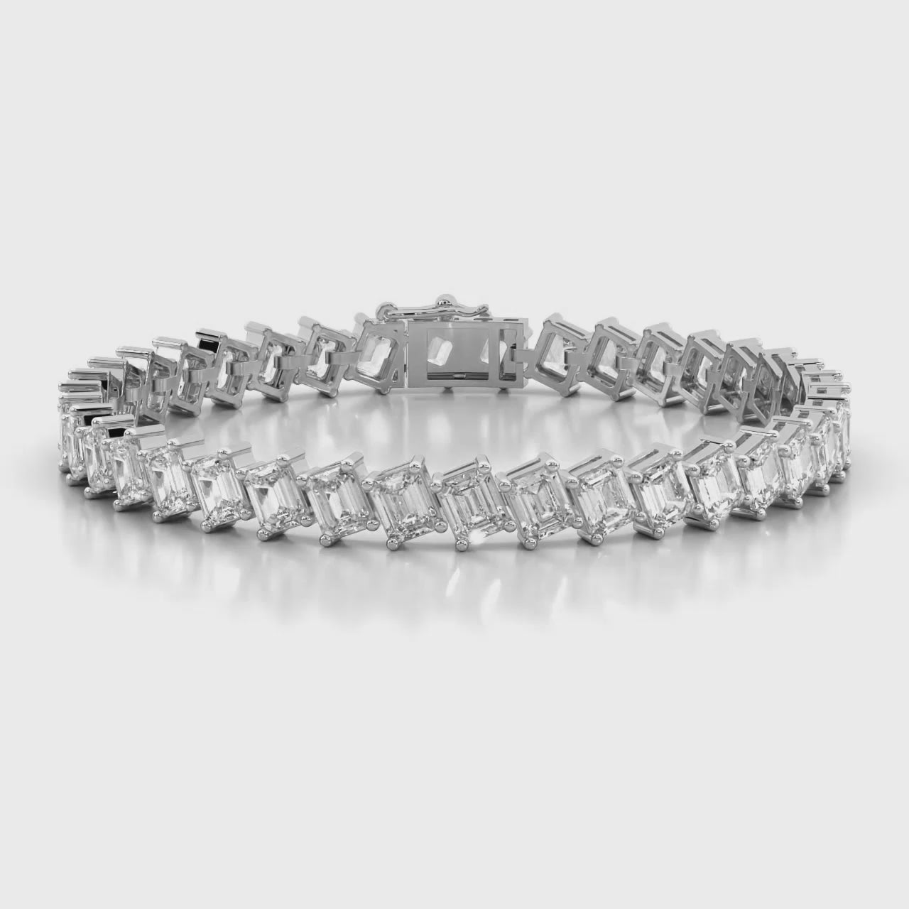 Emerald Lab Diamond Tennis Bracelet (10 Ct. Tw.)