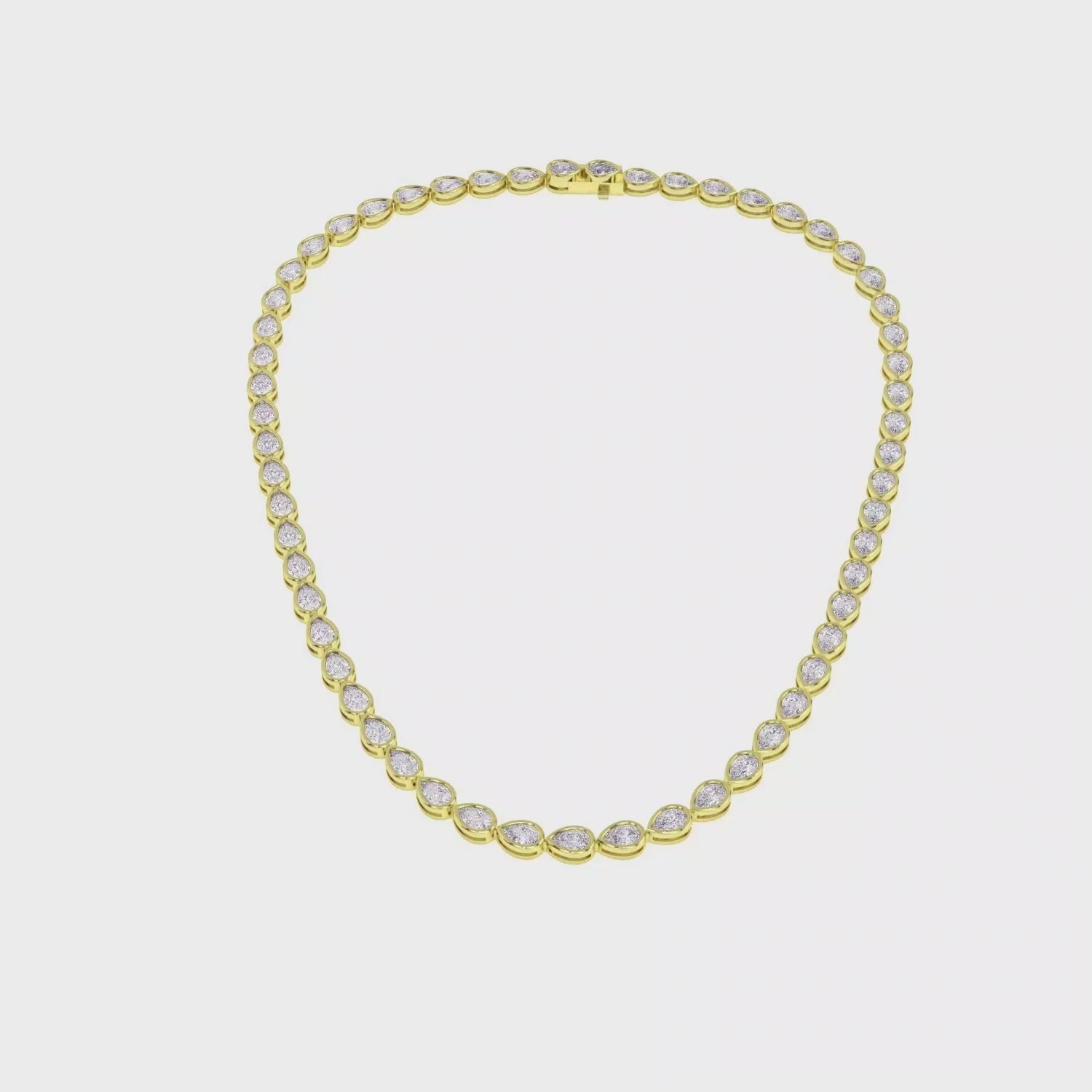 Teardrop Diamond Tennis Necklace